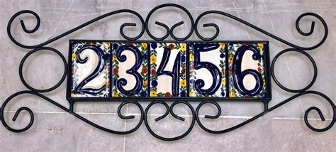 Metal House Number Tile Holder 